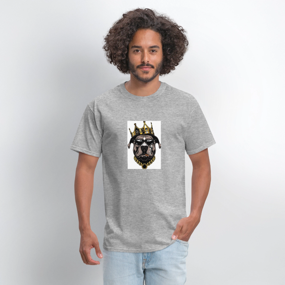 Men's T-Shirt | GILDAN 5000 KING K9 - heather gray