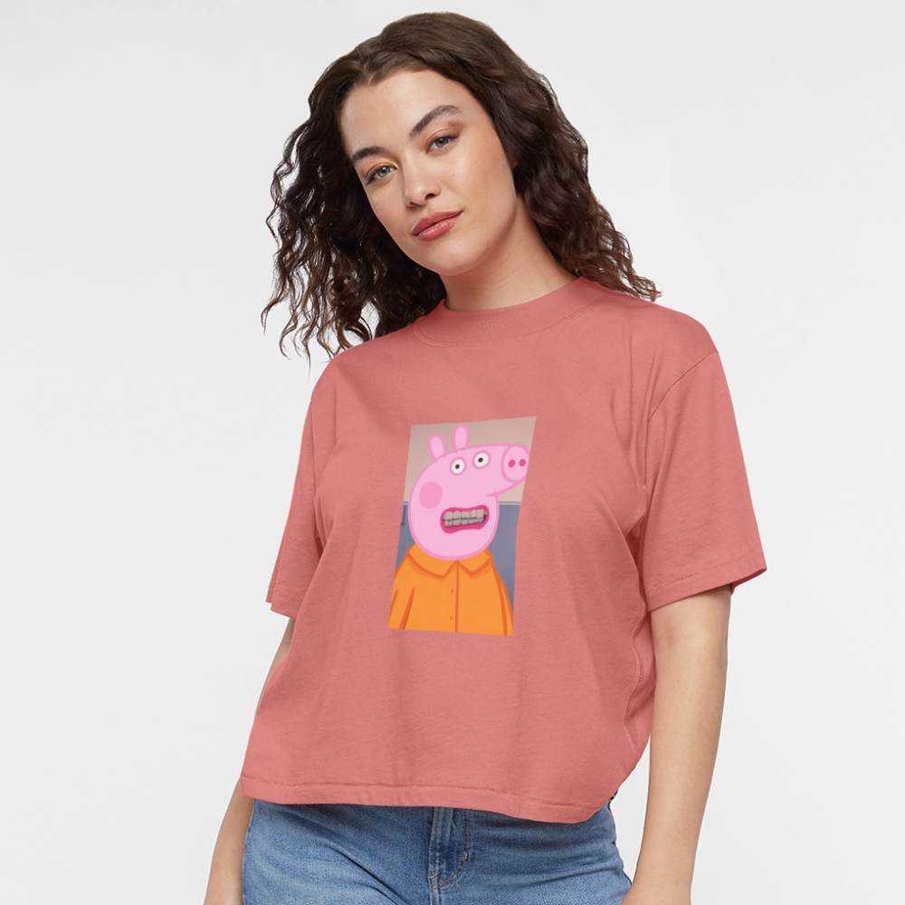 Women's Boxy Tee Peppa - mauve