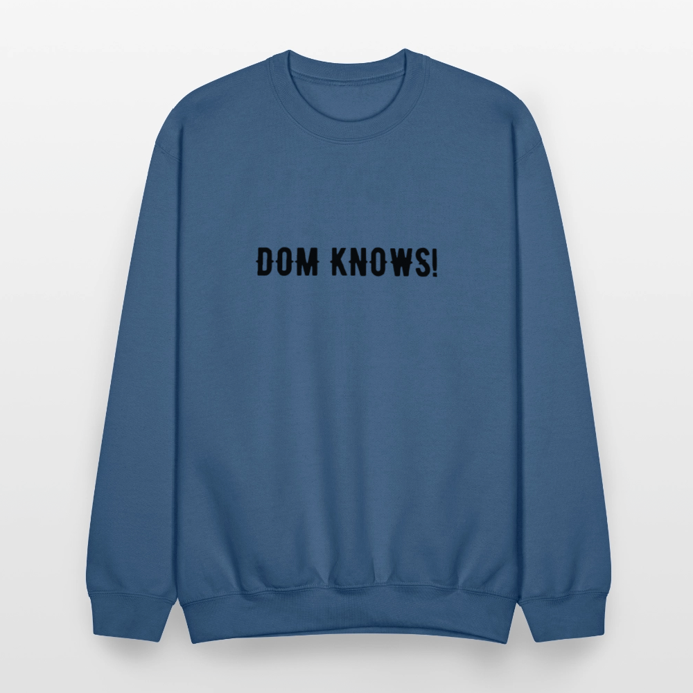 Crewneck Sweatshirt NOT PIZZA - indigo blue