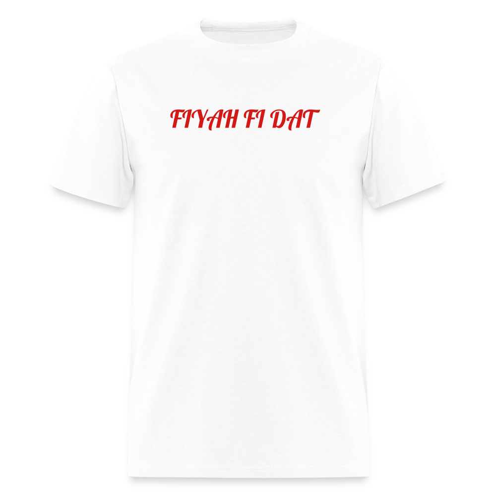 Men's T-Shirt | GILDAN 5000 FIYAH FI DAT - white
