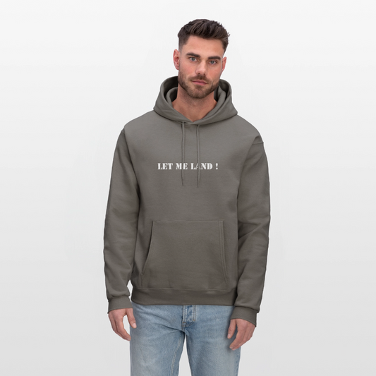 Men's Hoodie LET ME LAND ! - asphalt gray