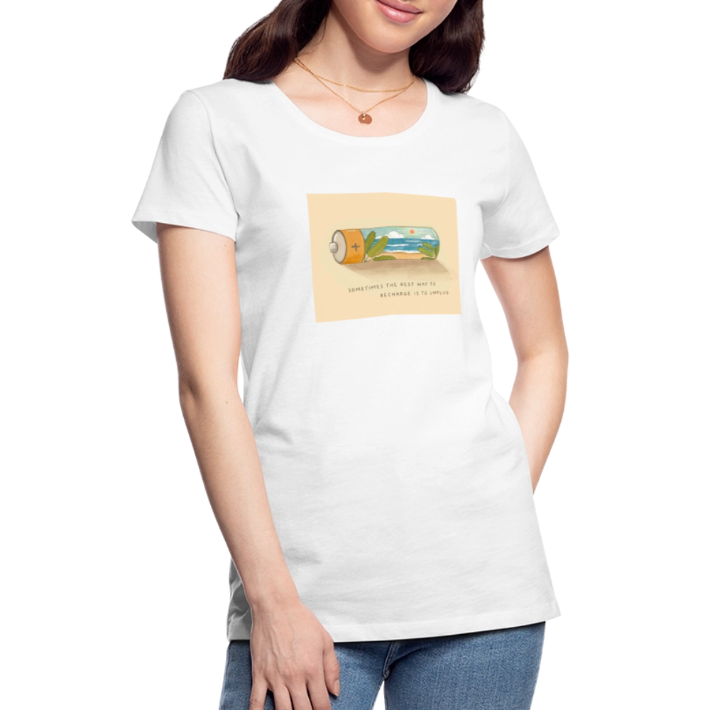 Women’s Premium T-Shirt CHARGE - white