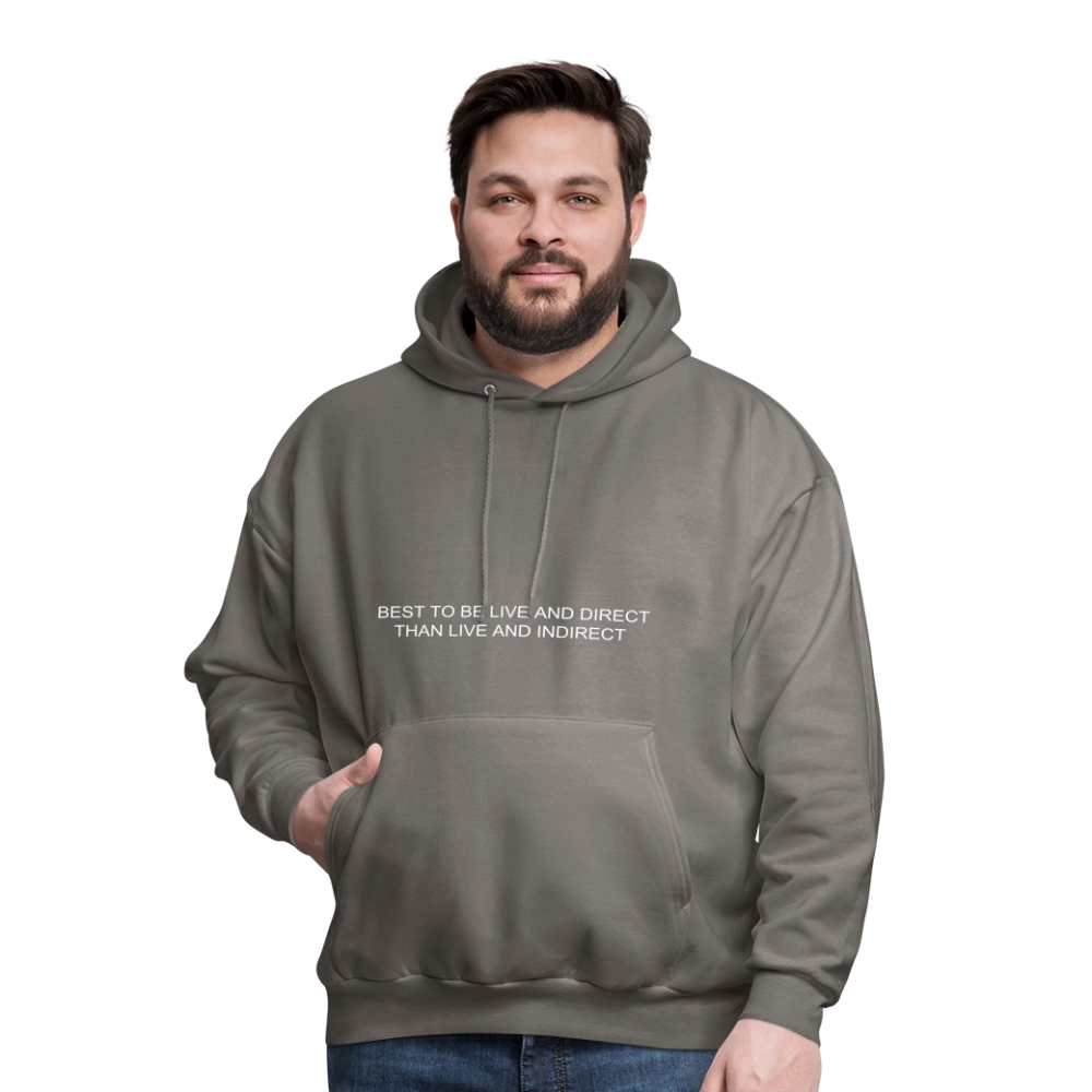 Men's Hoodie LIVE AND DIRECT - asphalt gray