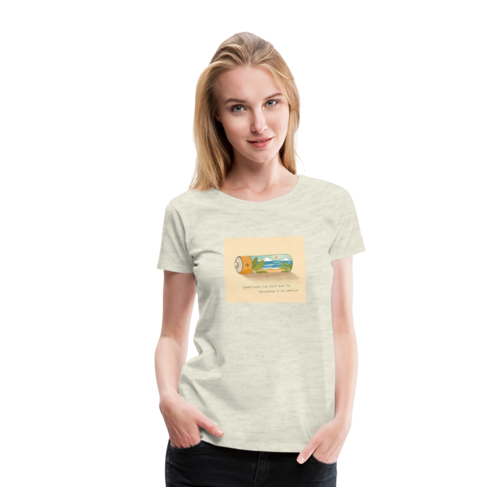 Women’s Premium T-Shirt CHARGE - heather oatmeal
