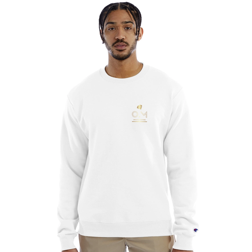 Champion Unisex Powerblend Sweatshirt  OM AP - white