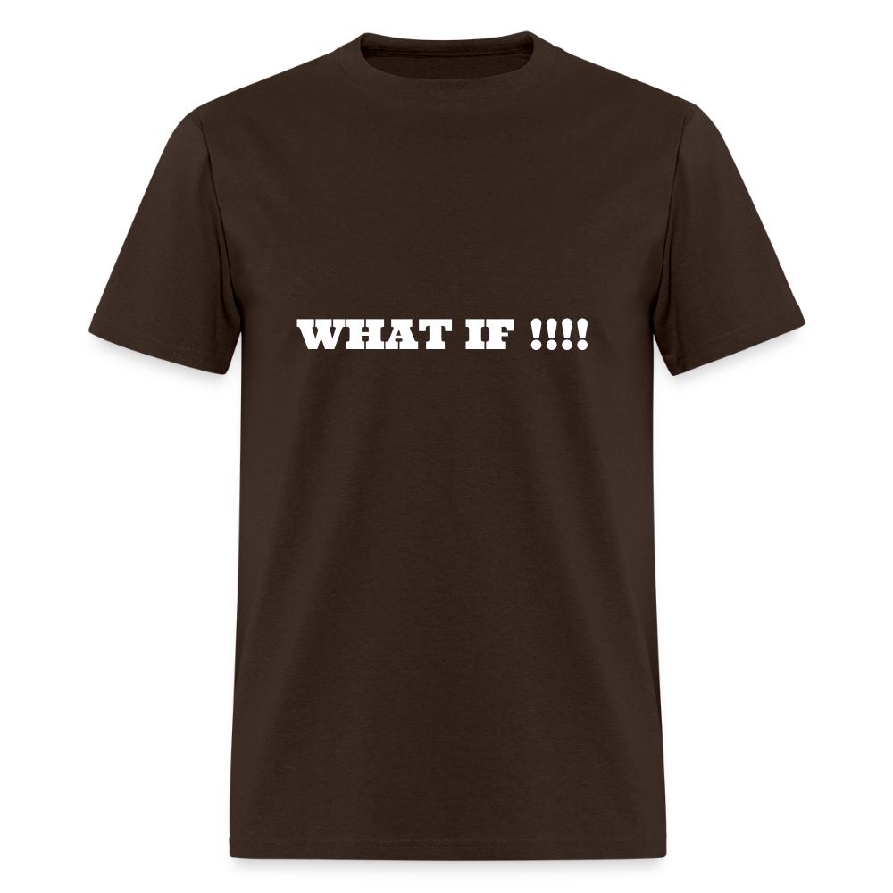Men's T-Shirt | GILDAN 5000 WHAT IF !!!! - brown