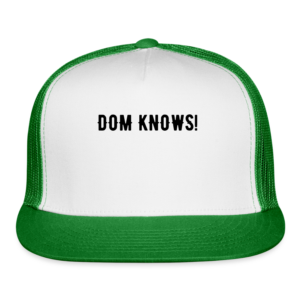 Trucker Hat NOT PIZZA - white/kelly green