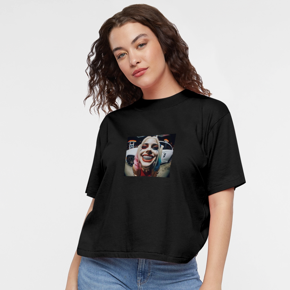 Women's Boxy Tee  BLING LING QUINN - black