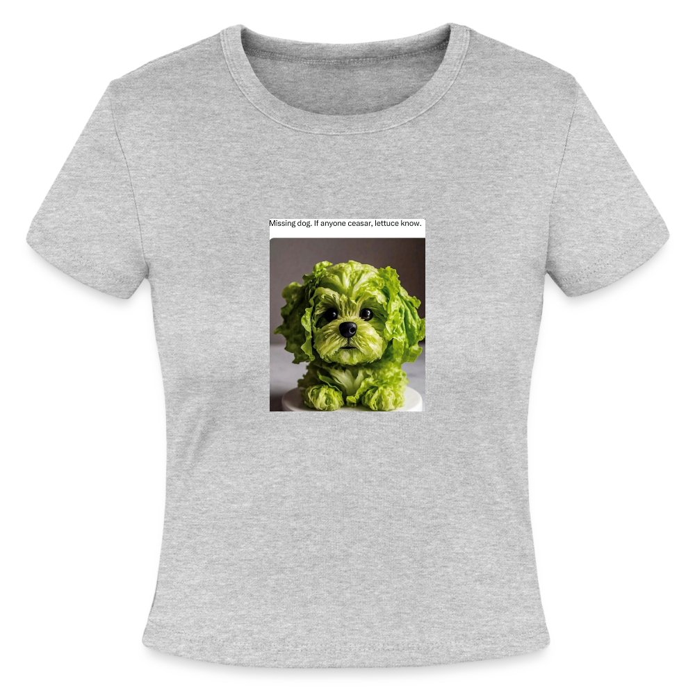 Ladies Micro Rib Baby Tee FLUFFY - heather gray