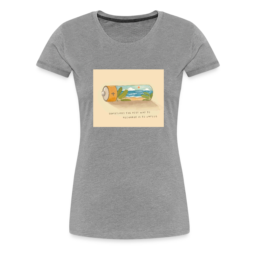 Women’s Premium T-Shirt CHARGE - heather gray