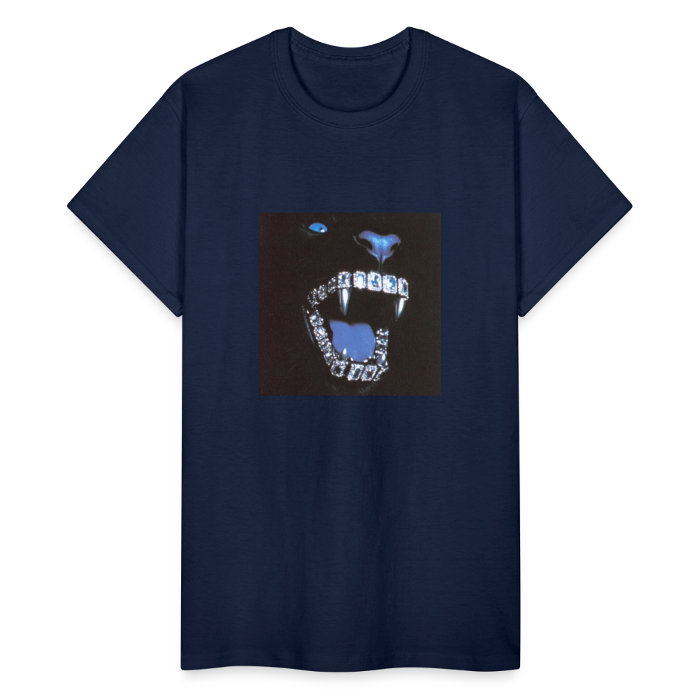 Gildan Ultra Cotton Adult T-Shirt bling bling teeth - navy