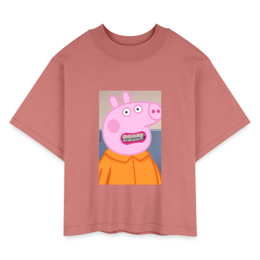 Women's Boxy Tee Peppa - mauve