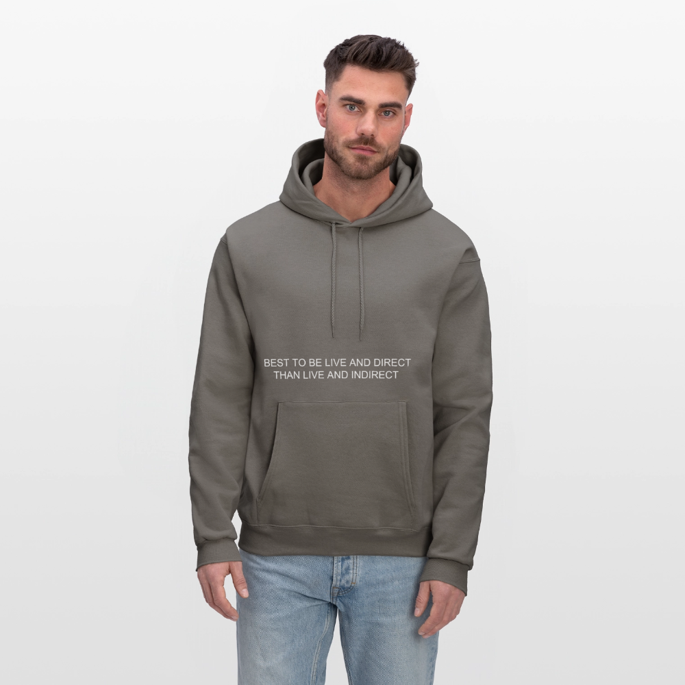 Men's Hoodie LIVE AND DIRECT - asphalt gray