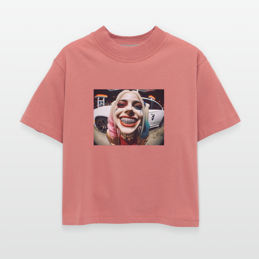 Women's Boxy Tee  BLING LING QUINN - mauve