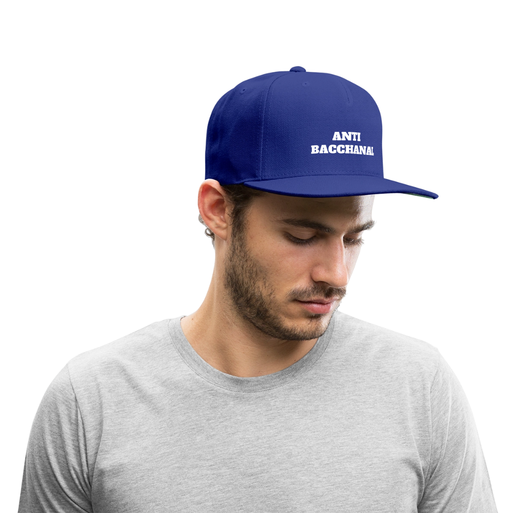 Snapback Baseball Cap ANTI  BACCHANAL - royal blue