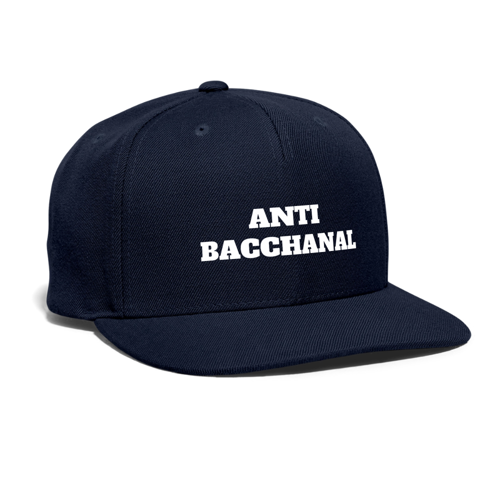 Snapback Baseball Cap ANTI  BACCHANAL - navy