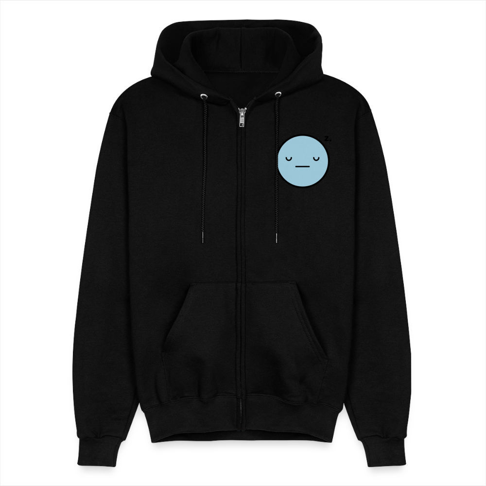 Champion Unisex Full Zip Hoodie EVIL SOMETIMES SLEEPS - black