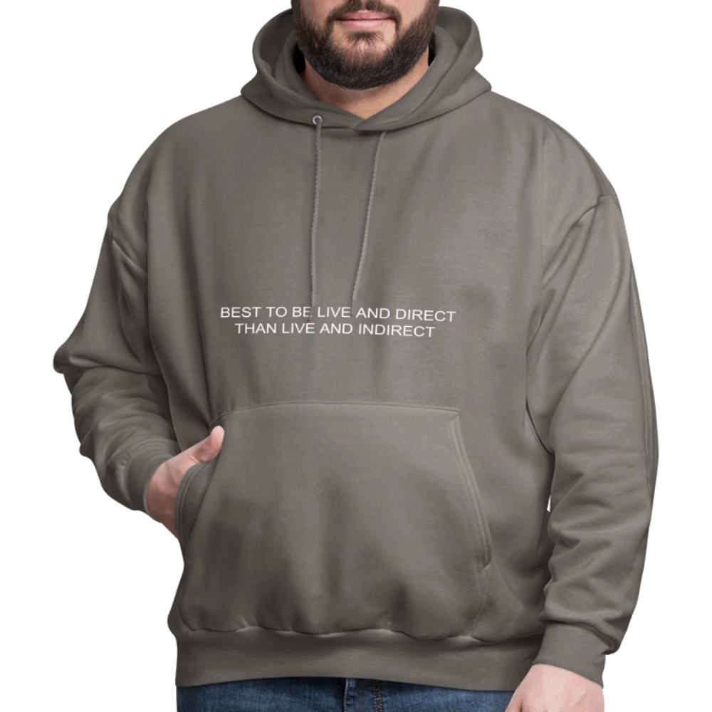 Men's Hoodie LIVE AND DIRECT - asphalt gray