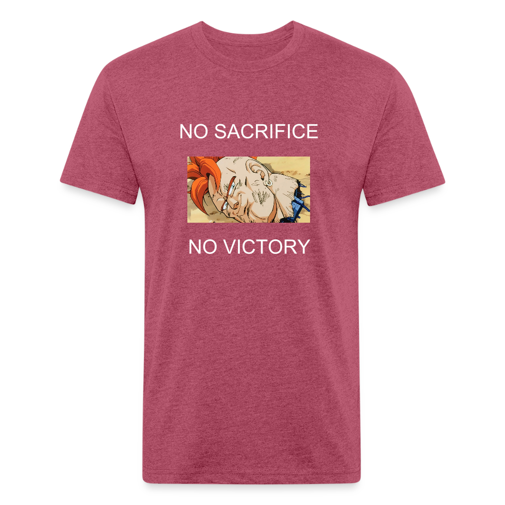 Fitted Cotton/Poly T-Shirt by Next Level THINK OF 16 - heather burgundy