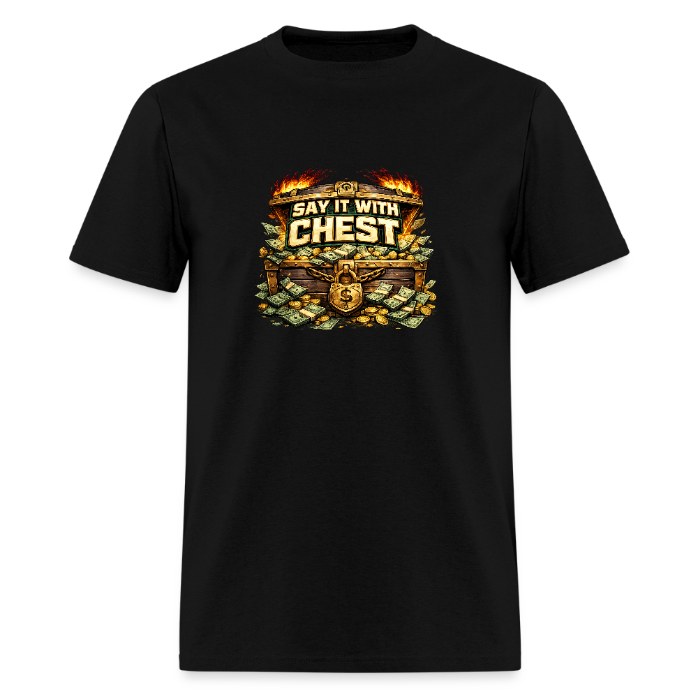 Men's T-Shirt | GILDAN 5000 SAY IT WITH CHEST - black