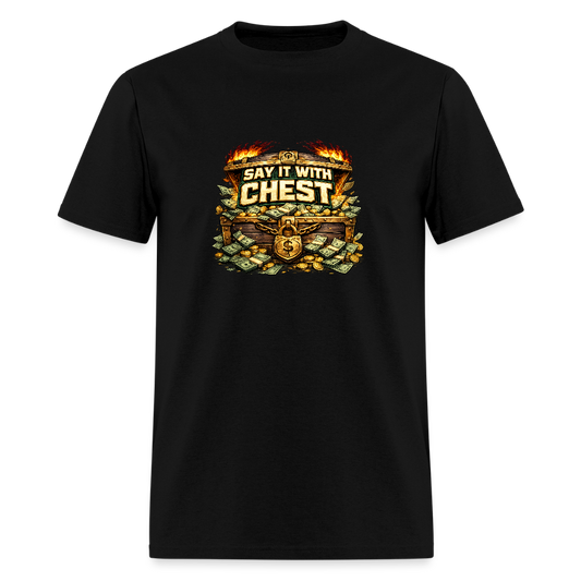 Men's T-Shirt | GILDAN 5000 SAY IT WITH CHEST - black