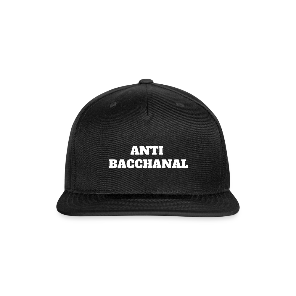 Snapback Baseball Cap ANTI  BACCHANAL - black
