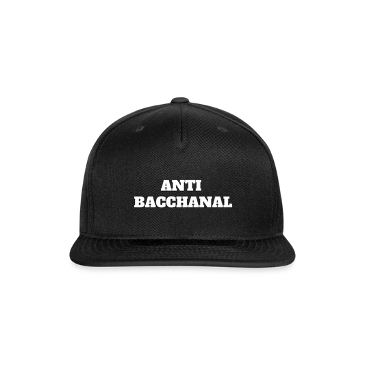 Snapback Baseball Cap ANTI  BACCHANAL - black