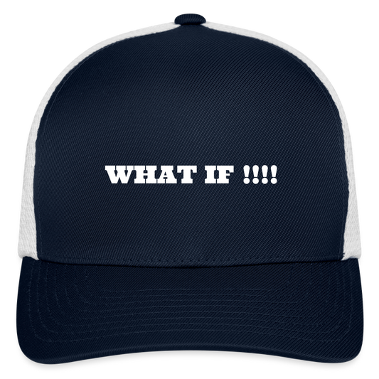 Flexfit Fitted Baseball Cap WHAT IF !!!! - navy/white