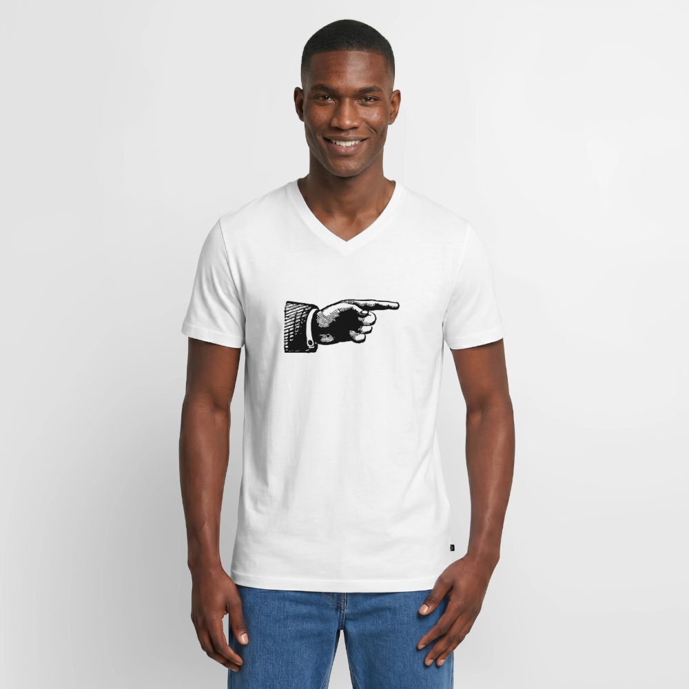 Men's V-Neck T-Shirt HANDLE IT ! - white