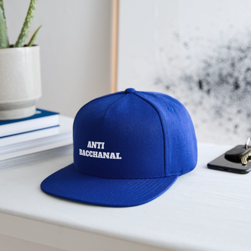 Snapback Baseball Cap ANTI  BACCHANAL - royal blue