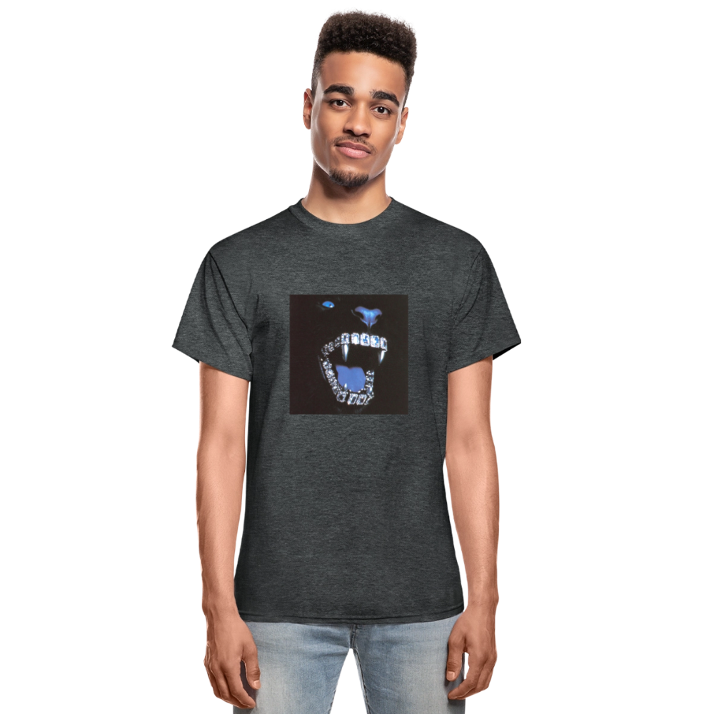 Gildan Ultra Cotton Adult T-Shirt bling bling teeth - deep heather