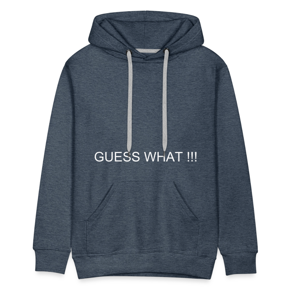 Men’s Premium Hoodie CHIN UP - heather denim