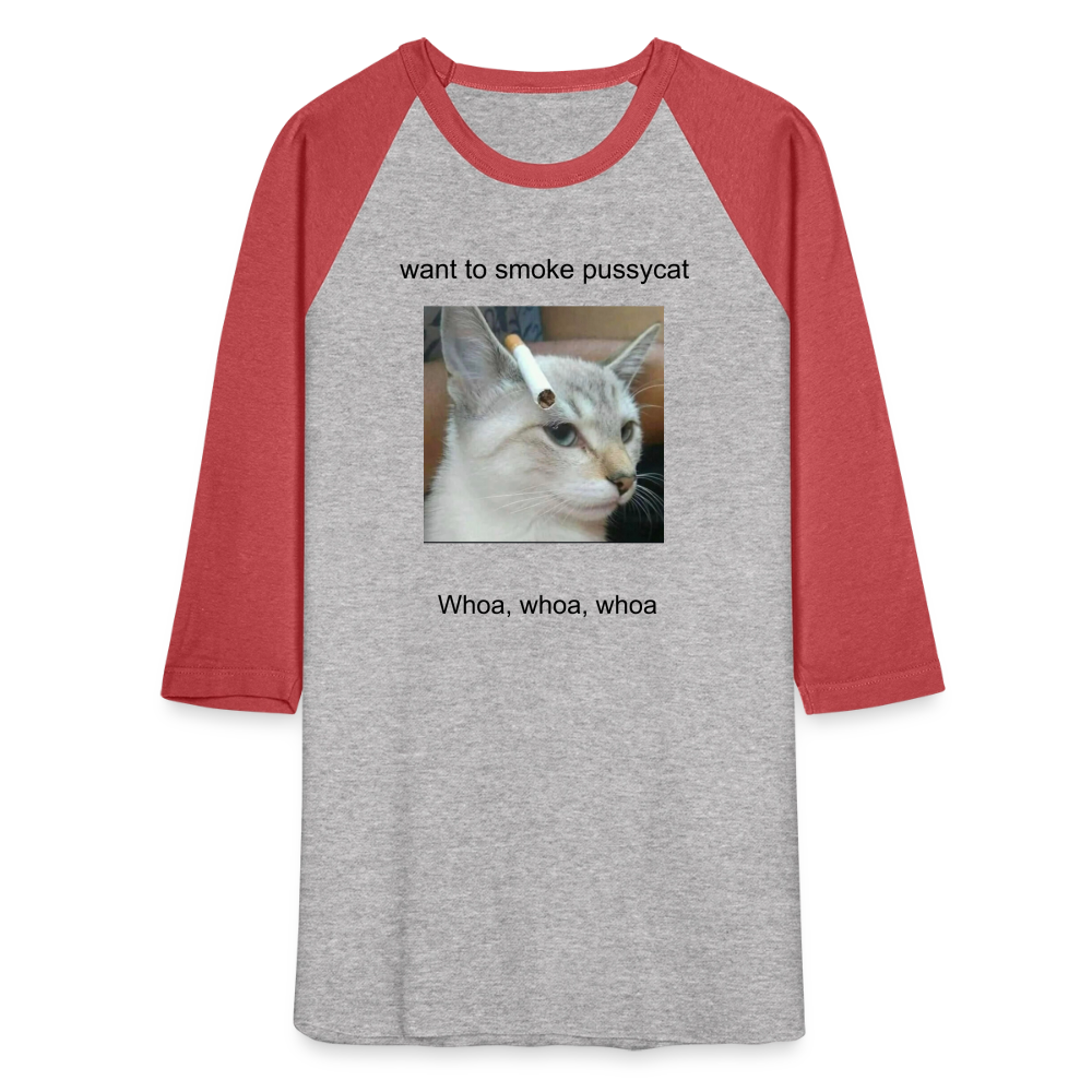 Baseball T-Shirt - heather gray/red