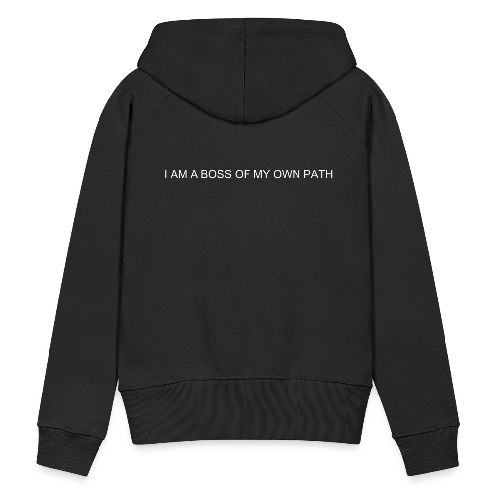 Women’s Premium Hoodie I AM A BOSS OF MY OWN PATH - black