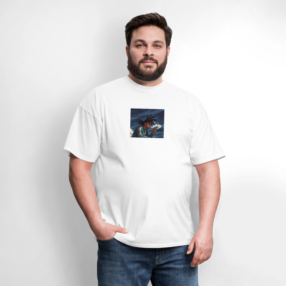 Men's T-Shirt | GILDAN 5000 RASTA KU - white
