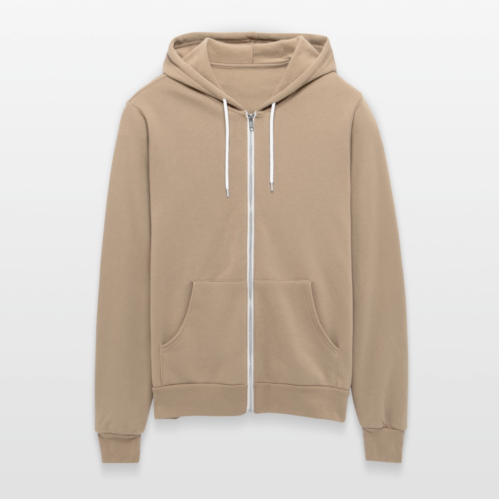 Bella + Canvas Unisex Full Zip Hoodie CAP - tan