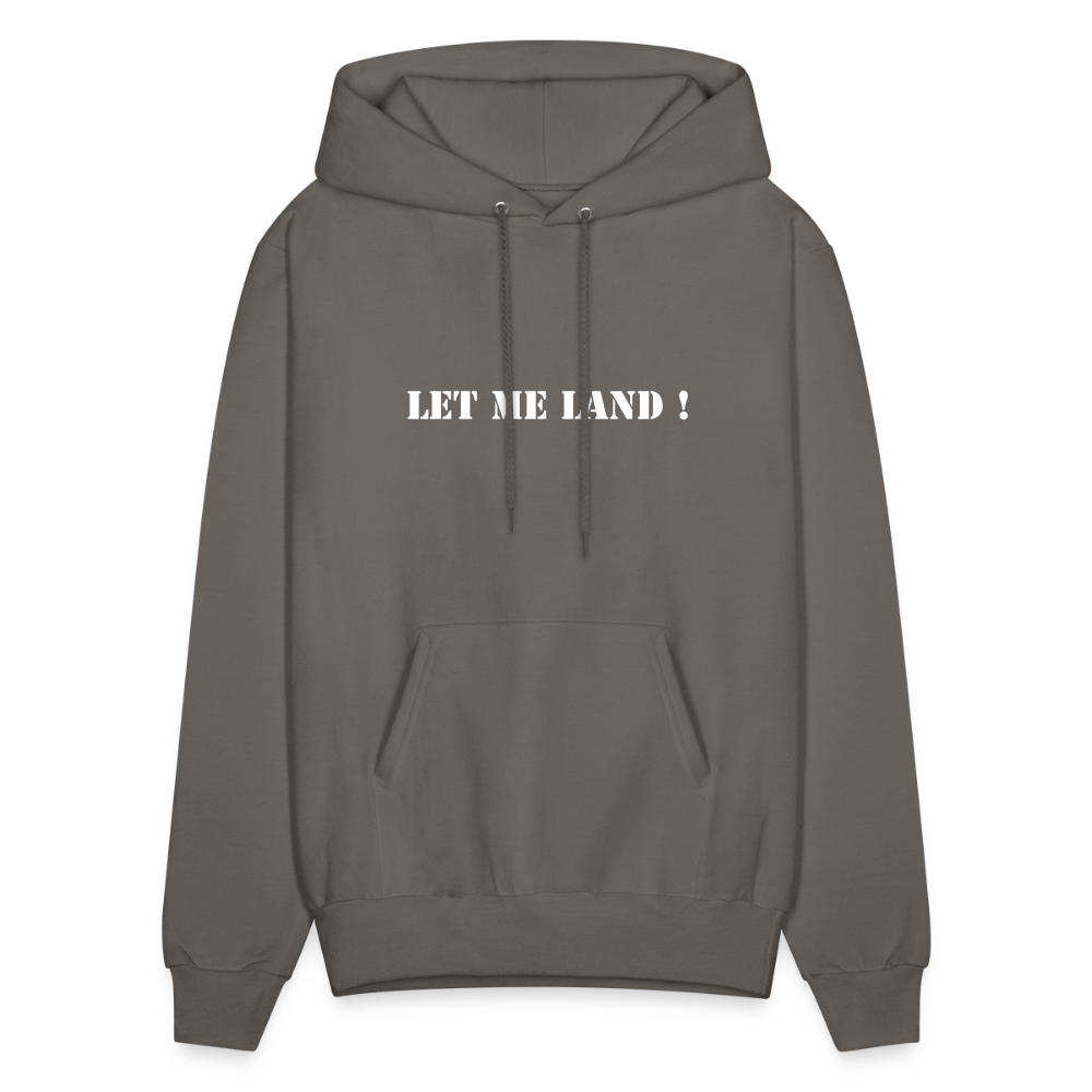 Men's Hoodie LET ME LAND ! - asphalt gray