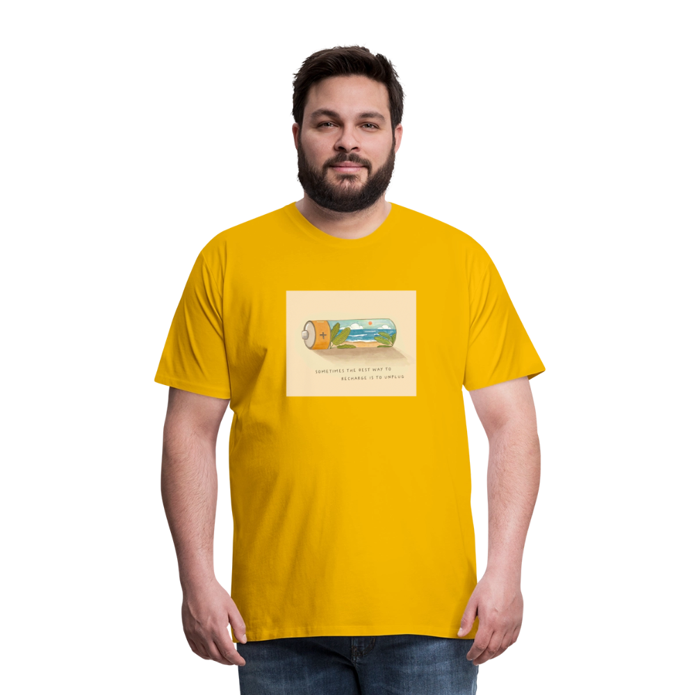 Men's Premium T-Shirt CHARGE - sun yellow