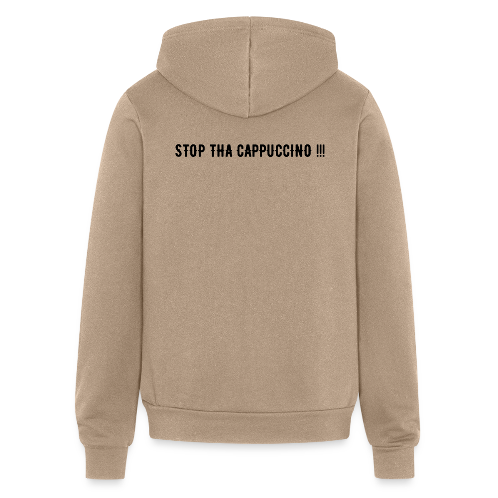 Unisex Full Zip Hoodie STOP THA CAPPUCCINO !!! - tan