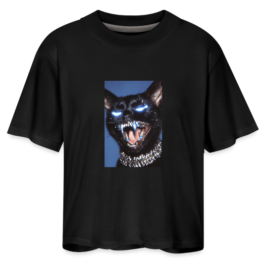 Women's Boxy Tee BLING LING - black