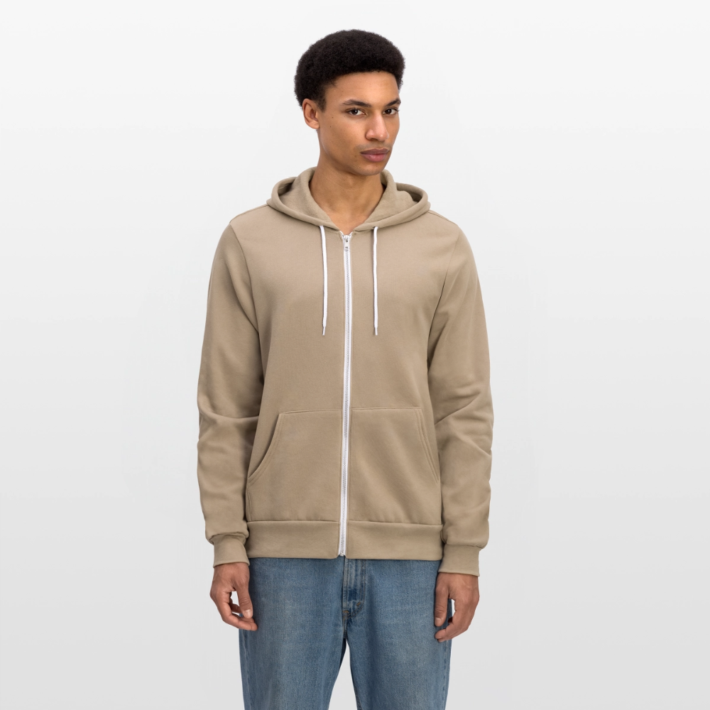 Unisex Full Zip Hoodie STOP THA CAPPUCCINO !!! - tan