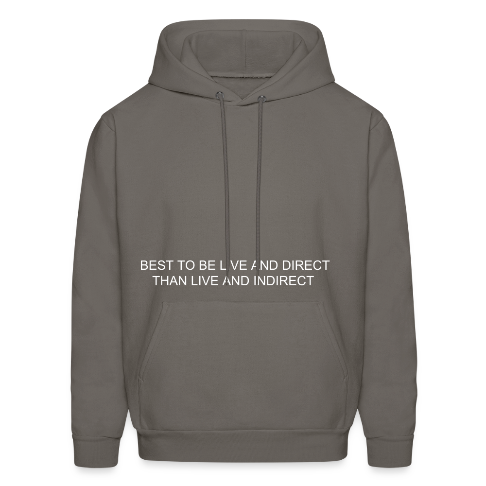 Men's Hoodie LIVE AND DIRECT - asphalt gray