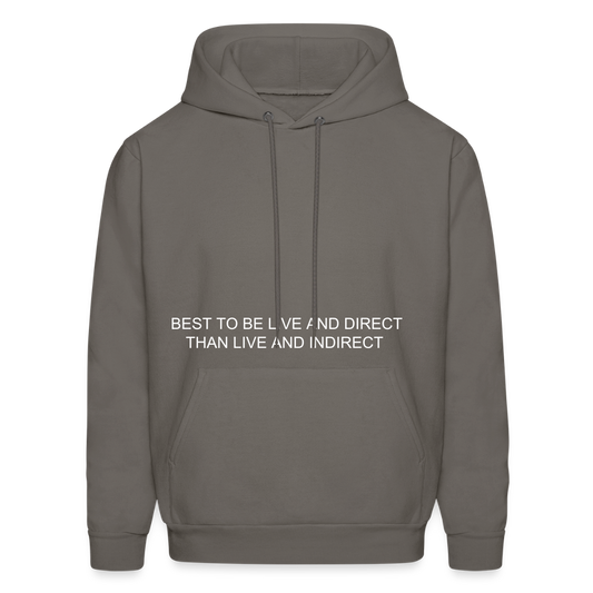 Men's Hoodie LIVE AND DIRECT - asphalt gray