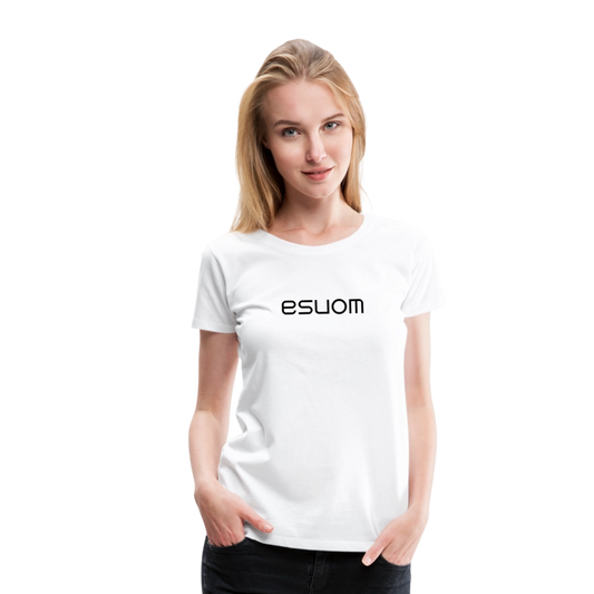 Women’s Premium T-Shirt (mouse) BACKWORDS - white