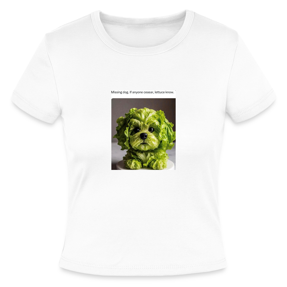 Ladies Micro Rib Baby Tee FLUFFY - white