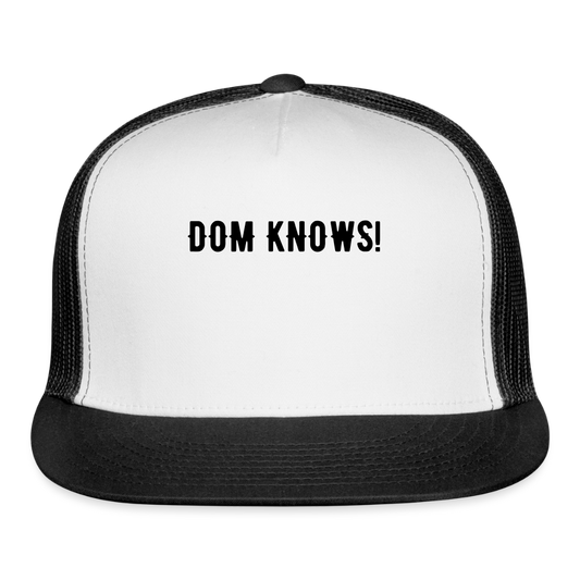 Trucker Hat NOT PIZZA - white/black