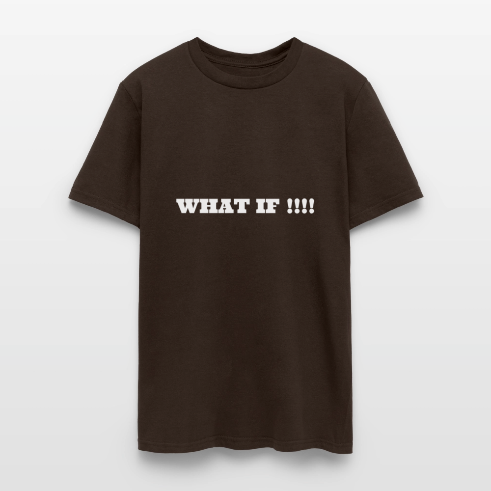 Men's T-Shirt | GILDAN 5000 WHAT IF !!!! - brown