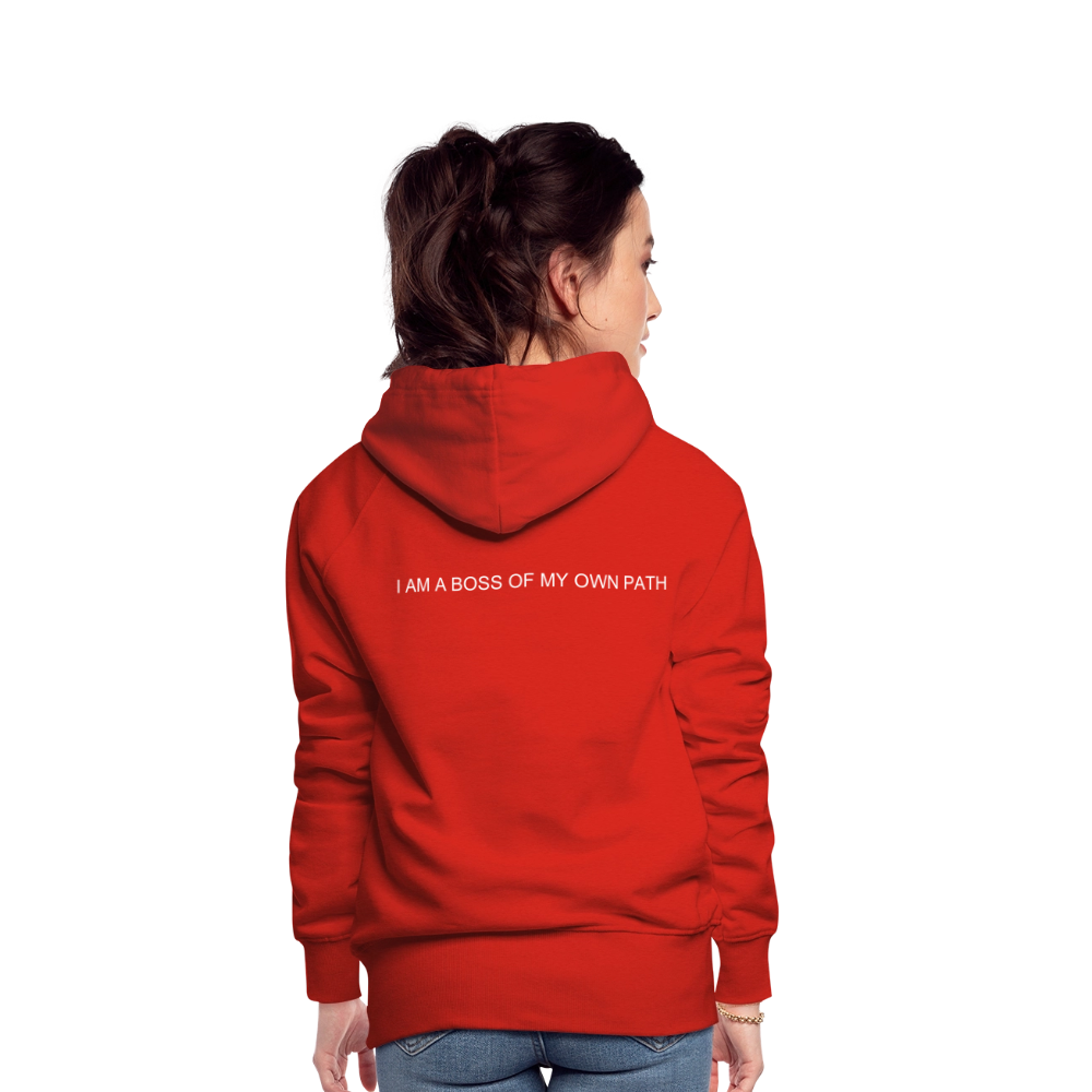 Women’s Premium Hoodie I AM A BOSS OF MY OWN PATH - red