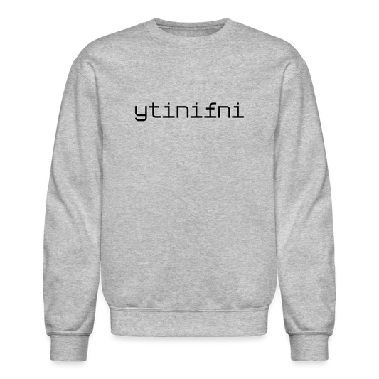 Crewneck Sweatshirt (infinity) BACKWORDS - heather gray