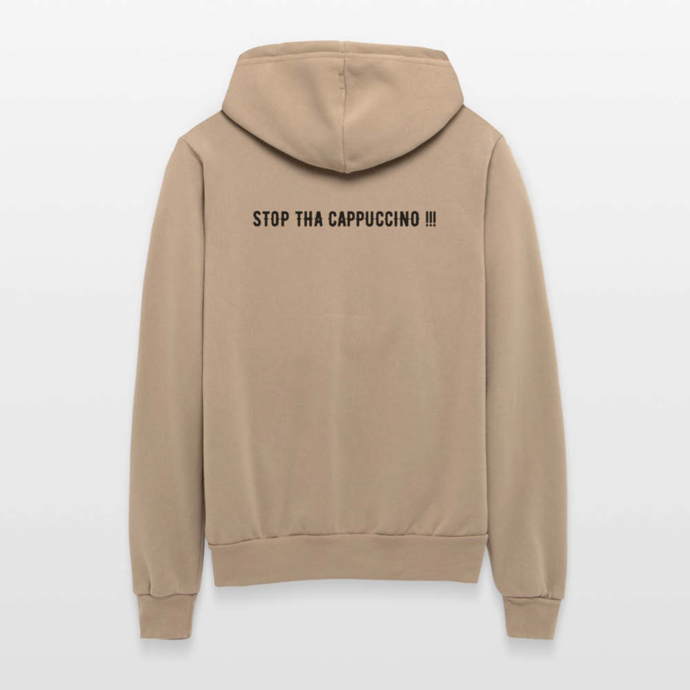 Unisex Full Zip Hoodie STOP THA CAPPUCCINO !!! - tan